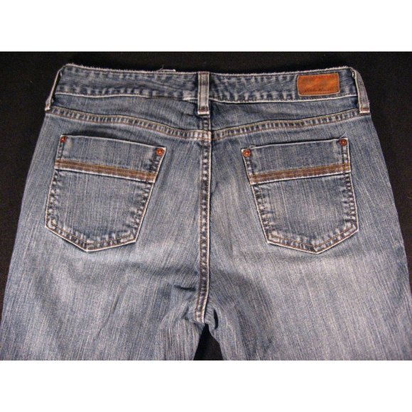 Eddie Bauer Womans Jeans 8R Blue Denim Classic Pacific Wash Bootcut Stretch - Picture 5 of 11